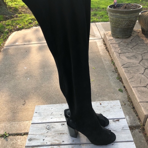 Jeffrey Campbell OTK Boots 8.5 Sandals Thigh High - Picture 2 of 13